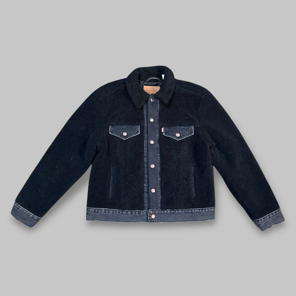 Levi’s Black Sherpa Trucker Jacket - Women’s Size M